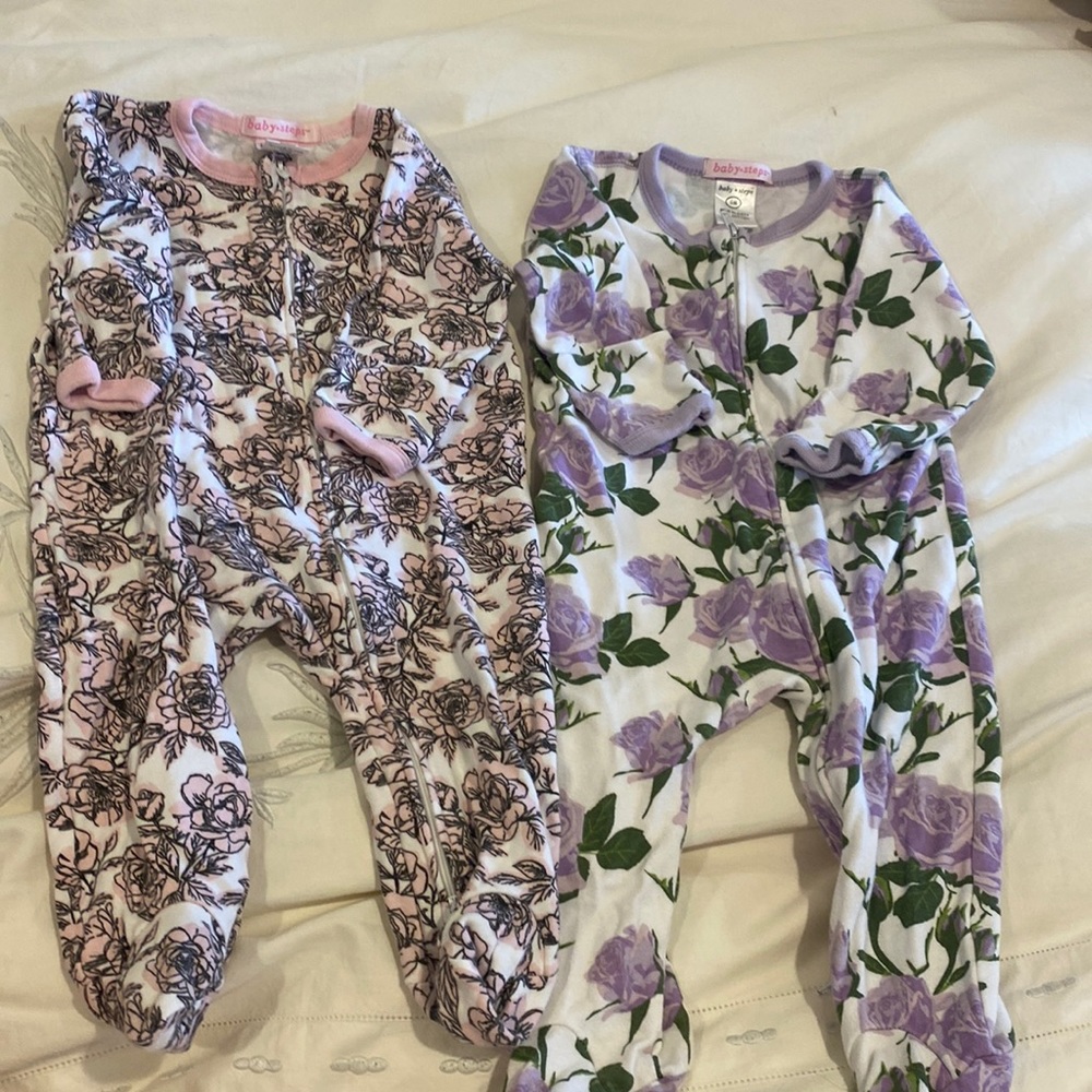 Baby steps pajama footie set